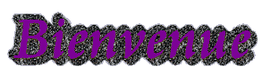 Gif animé bienvenue violet noir